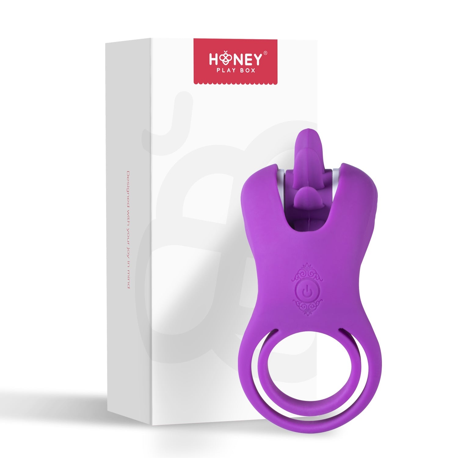 Roxy - Licking Sex Toy & Vibrating Dual Penis Ring
